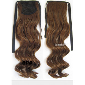 *6 Chestnut Brown color, tie on wavy ponytail 55cm by ProExtend