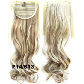 *14-613 Medium blonde mix color, tie on wavy ponytail 55cm by ProExtend