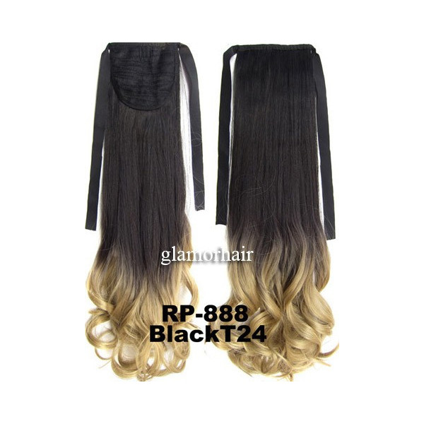 Ombre *1-24 light blonde, tie on wavy ponytail 55cm by ProExtend