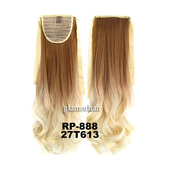 Ombre *27-613  light blonde, tie on wavy ponytail 55cm by ProExtend
