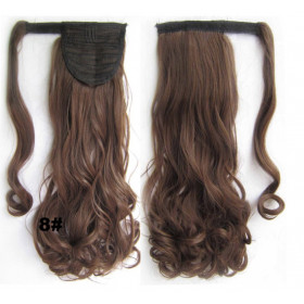 *8 Natural li ht brown, velcr  wavy ponytail 55cm by ProExtend (EFR 8B)