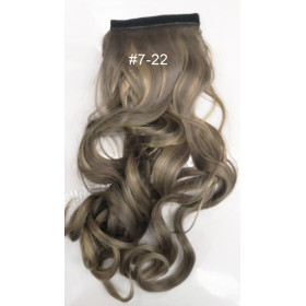 *7-22 Ash Dark blonde-golden highlight mix  velcro wa y ponytail 55cm by ProExtend