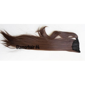 *4 Chocolate brown, velcro straight ponytail 55cm by ProExtend