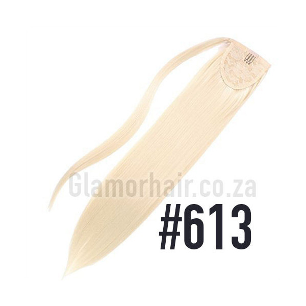 *613 Platinum blonde, velcro straight ponytail 55cm by ProExtend