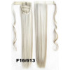 *16-613 Medium ash platinum blonde, velcro straight ponytail 55cm by ProExtend