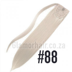 *88 Ash Platinum blonde, velcro straight ponytail 55cm by ProExtend