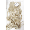 *24-613 light platinum blonde mix 60cm wavy Synthetic 3pc XXL clip in hair extensions