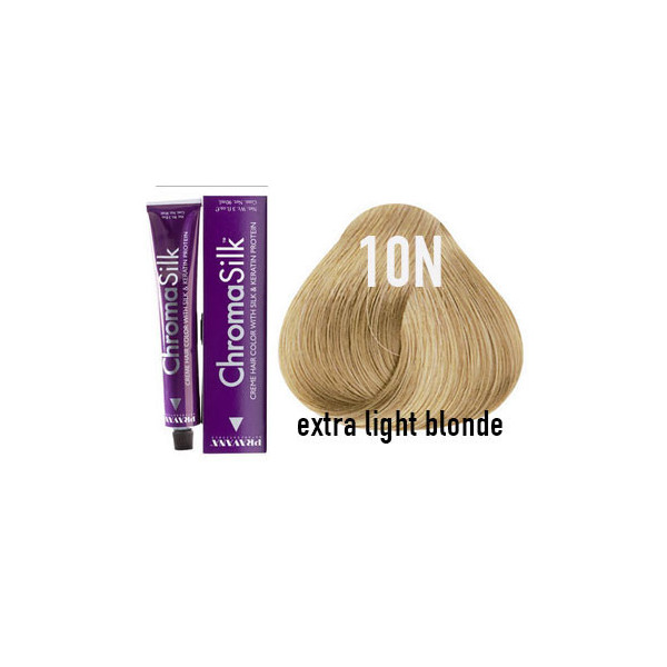 10N. Extra light blonde Pravana Chromasilk permanent dye +100ml 20vol  developer