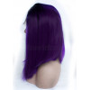 12-14" 100% Remy human hair ombre black violet lace front wig by True Icon