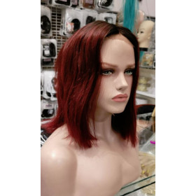 12-14" 100% Remy human hair mahogany lace front wig by True Icon