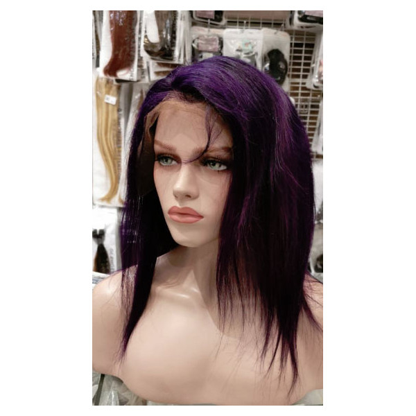 14-16" 13x4 100% Remy human hair purple lace front wig by True Icon