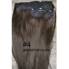 *4 Dark  hocola e brow   0   Strai  t  ynthetic 3pc XX  clip in hair extensions