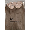 *8 light brown 60cm Straight Synthetic 3pc XXL clip in hair extensions