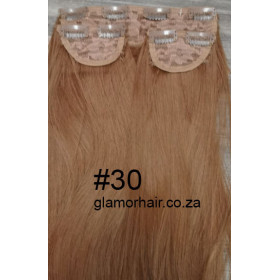 *30 Golden auburn 60c  Str igt  ynth tic  pc XX  clip in hair extensions
