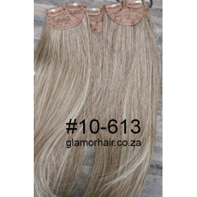 *10-613 Ash brown platinum mi  60cm Straight Synthetic 3pc XXL clip in hair extensions
