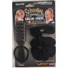 Schoolies 6 piece brush hair & band set, black color