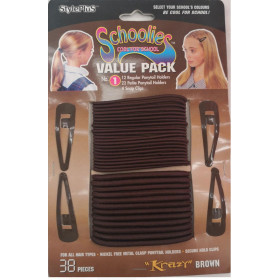 Schoolies 38 piece value pack, brown color