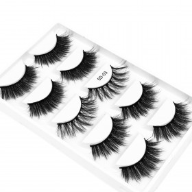 (5D-03) 5 pairs mix style box 3D High quality hand made strip lashes
