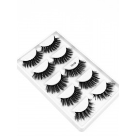 (5D-02) 5 pairs mix style box 3D High quality hand made strip lashes