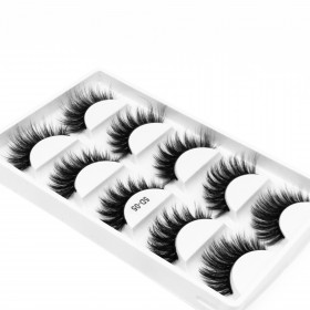 (5D-05) 5 pairs mix style box 3D High quality hand made strip lashes