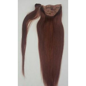 35cm basic Velcro 100% Brazilian human hair  wrap around on ponytail
