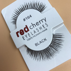 *164 Red cherry 100% human hair strip lashes