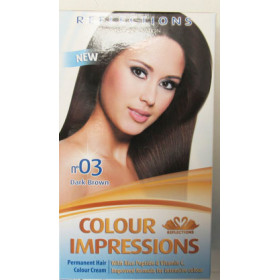 *03 Dark brown Reflections color impressions permanent hair dye