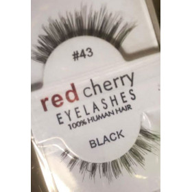 *43 Red cherry 100% human hair strip lashes