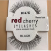 *74S Small red cherry 100% human hair strip lashes