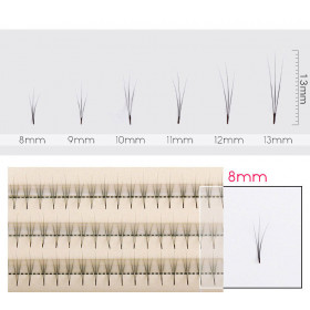 Mink cluster (invisible base) 3 strand fan lashes extensions