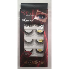Style A -5 pairs mix box magic feathers High quality hand made strip lashes
