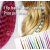I tip feather hair extensions per strand (synthetic hair, not real bird feather)