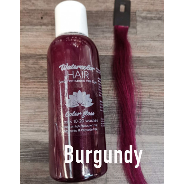 Burgundy Watercolor hair semi permanent dye 100ml