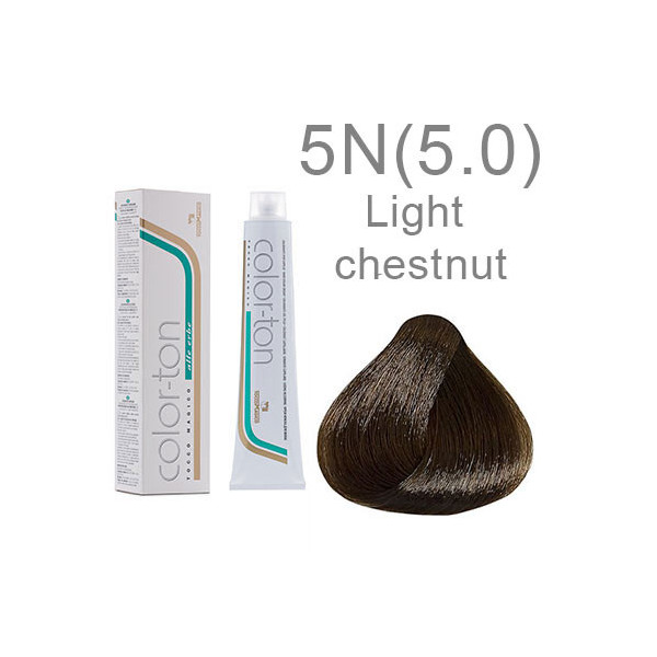5N(5.0) light chestnut Colorton professional (made in Italy) 100ml +100ml 20 vol developer