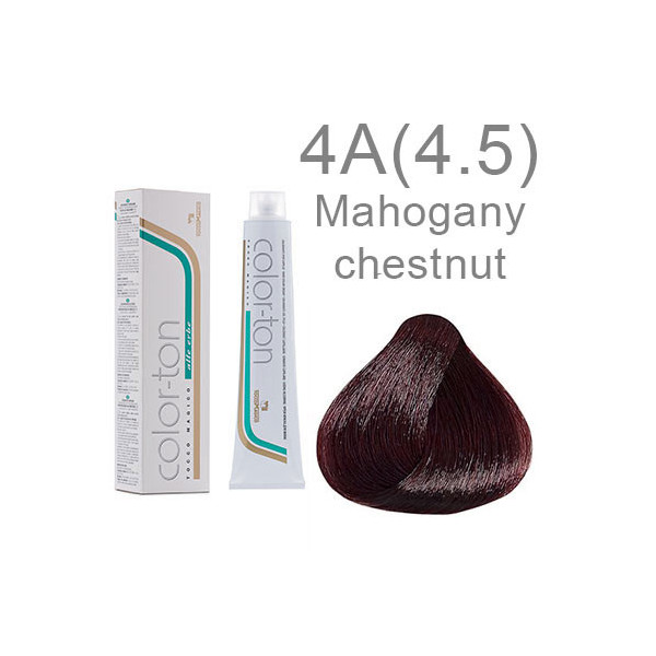 4A(4.5) Magohany chestnut Colorton professional (made in Italy) 100ml +100ml 20 vol developer
