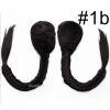 *1b Natural black long braided draw string pony tail, synthetic hair