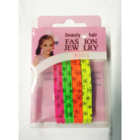 Neon rainbow hair pins 8pc set