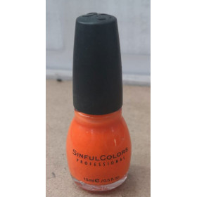 Neon orange Sinful colors Nail polish