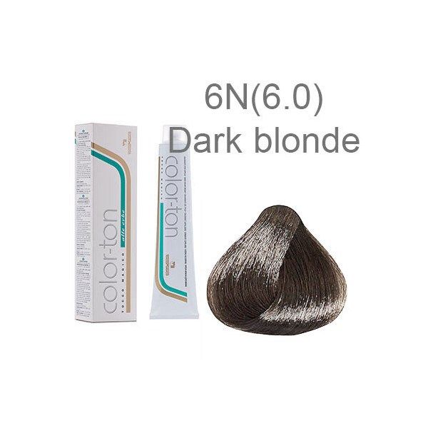 6N(6.0) Dark blonde Colorton professional (made in Italy) 100ml +100ml 20 vol developer