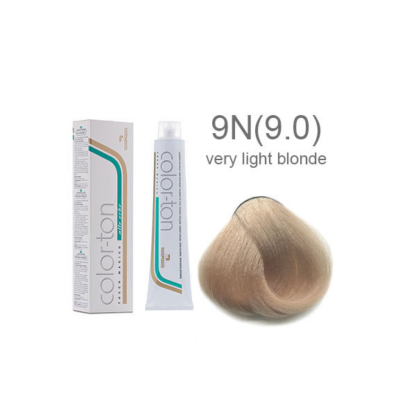 9N(9.0) Very light blonde Colorton professional (made in Italy) 100ml +100ml 20 vol developer