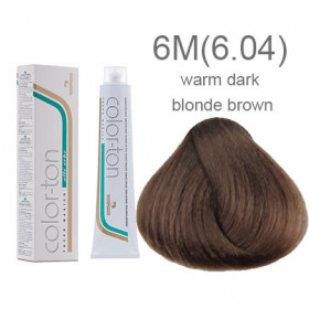 6M(6.04) Warm dark blonde brown Colorton professional (made in Italy) 100ml +100ml 20 vol developer