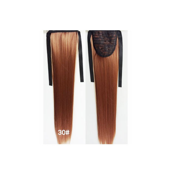 *30 Golden auburn, tie on straight ponytail 55cm by ProExtend