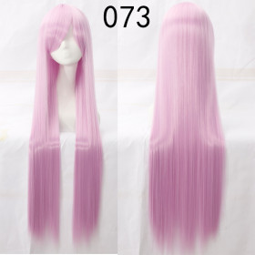 Ice pink long fringe straight cosplay wig (PL-099-73)