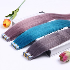 Human hair 2pc tape in hair extensions-50-55cm