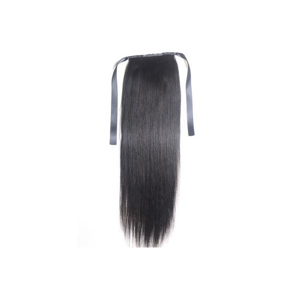 Yaki straight 110g 60cm XXL100% Indian remy human hair tie on ponytail