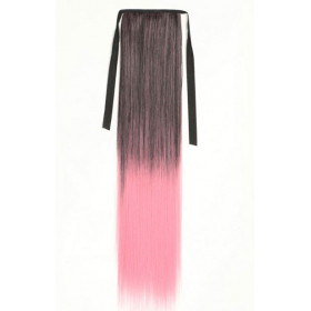 Ombre *1-Light pink, tie on straight ponytail 55cm by ProExtend