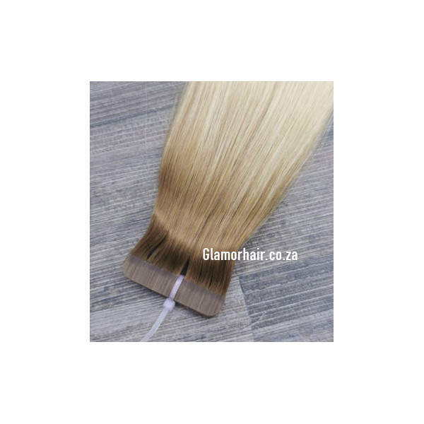 45cm 6T60 ombre rooted Tape in hair extensions 10pc European remy human hair