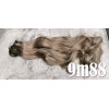 *9M-88 Light latte blonde mix 55-60cm clip in hair extensions 10pc set- wavy, Synthetic