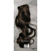 *4  Chocolate brown 55-60cm clip in hair extensions 10pc set- wavy, Synthetic