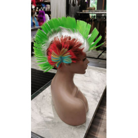 Party Sale! Mohawk party wigs- green white red mix